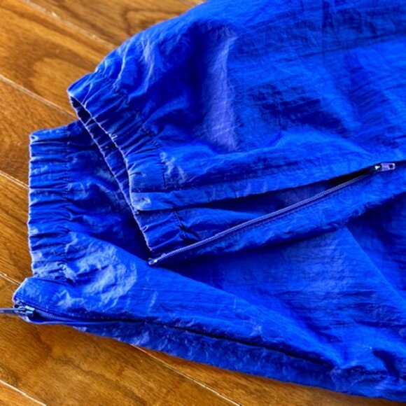 90’s PERFECT AdidasTrack Pants Loose Fit Nylon Color: Indigo - Women's Med. - Picture 5 of 5